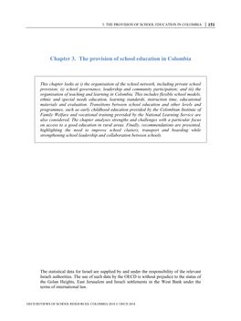 Chapter 3. the Provision of School Education in Colombia