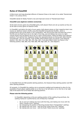 Rules of Chess960