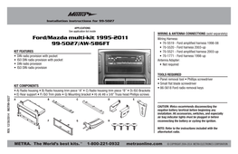 Ford/Mazda Multi-Kit 1995-2011 99-5027/AW-586FT