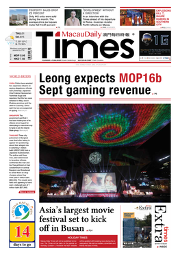Leong Expects Mop16b Sept Gaming Revenue P6
