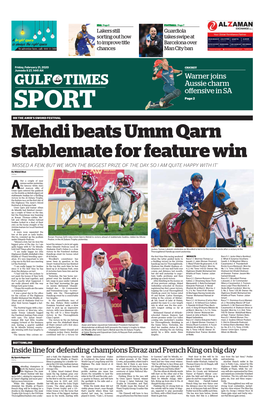GULF TIMES Aussie Charm Off Ensive in SA SPORT Page 2