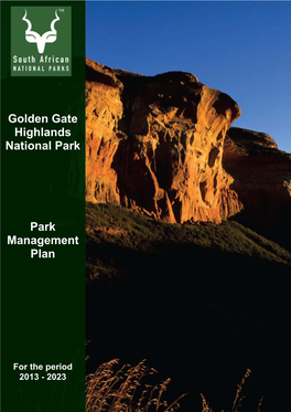 Golden Gate Highlands National Park Park Management Plan