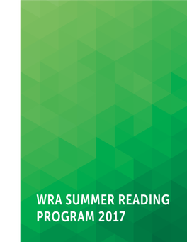 WRA Summer Reading Program 2017