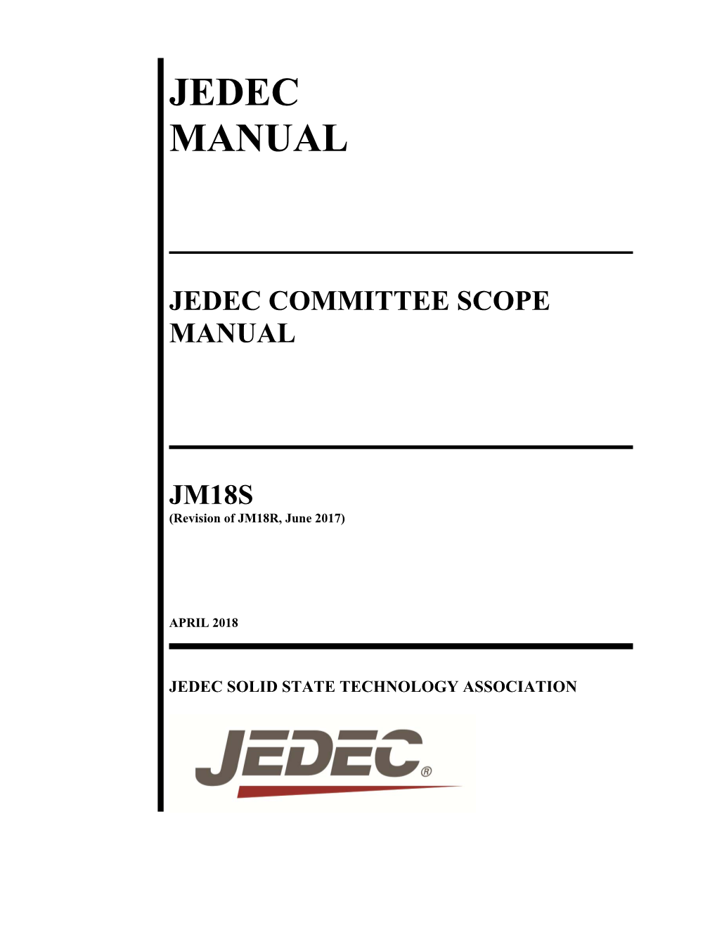 JM18: JEDEC Committee Scope Manual
