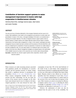 Contribution of Decision Support Systems to Water Management