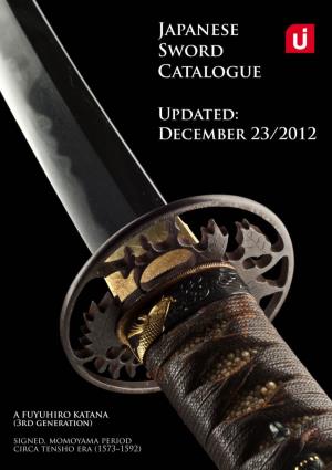 Latest Japanese Sword Catalogue