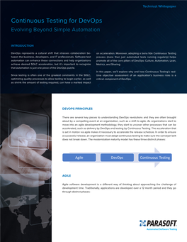 Continuous Testing for Devops Evolving Beyond Simple Automation