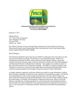 FMCS Comments on Environmental Impact Statement for the Pat