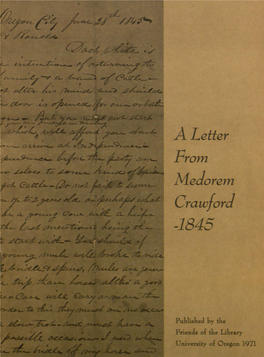 A Letter from Meclorem Crawford / '-Z