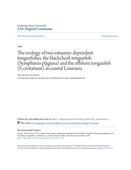 (Symphurus Plagiusa) and the Offshore Tonguefish (S