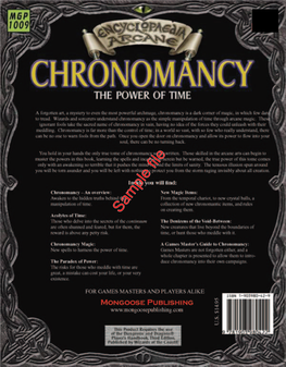 Sample File Chronomancy Rules Summary