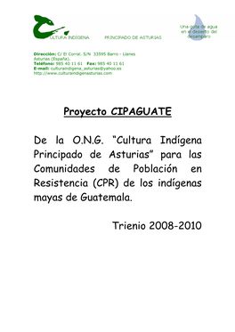 Proyecto De La ONG "Cultura Indígena Principado De Asturias"