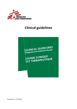 Clinical Guidelines