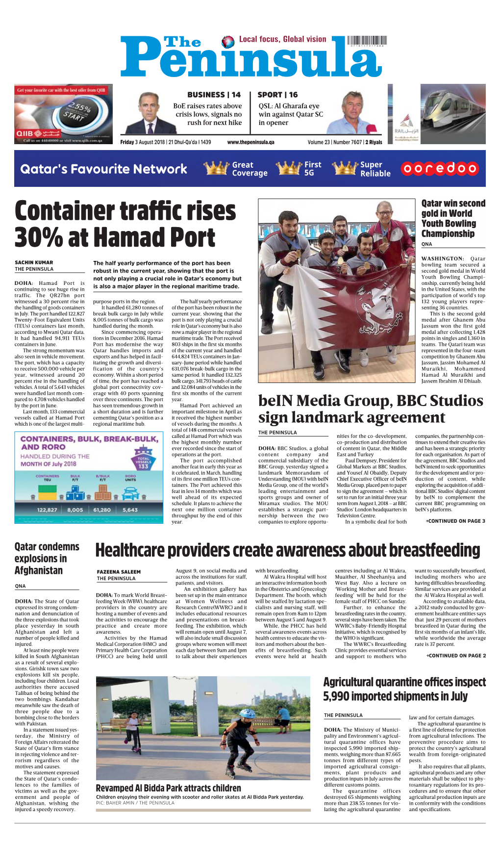 Container Traffic Rises 30% at Hamad Port