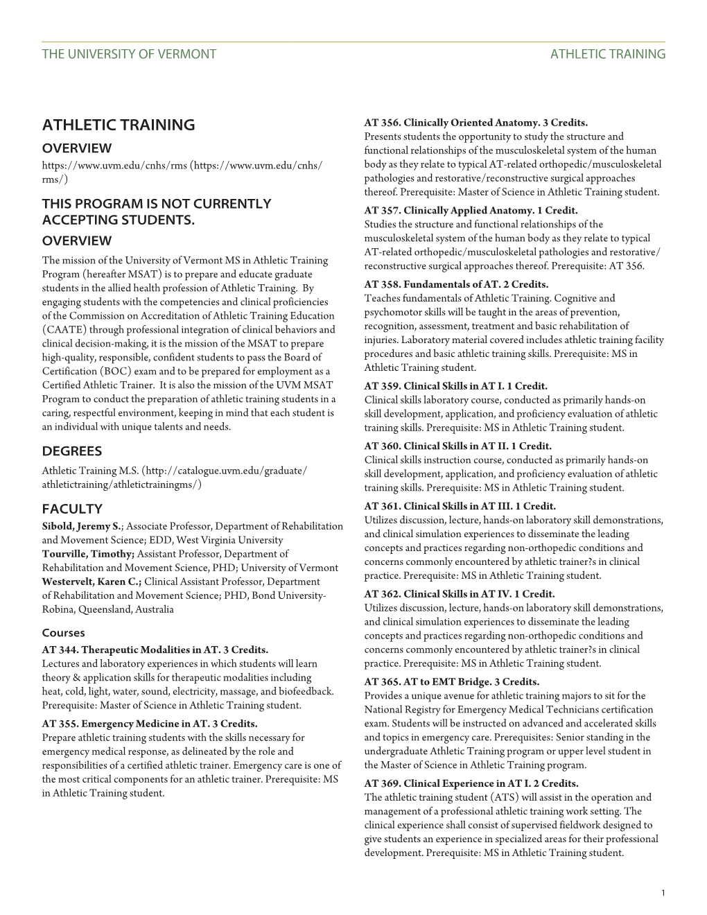 Athletic Training