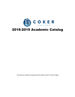 2018-2019 Academic Catalog