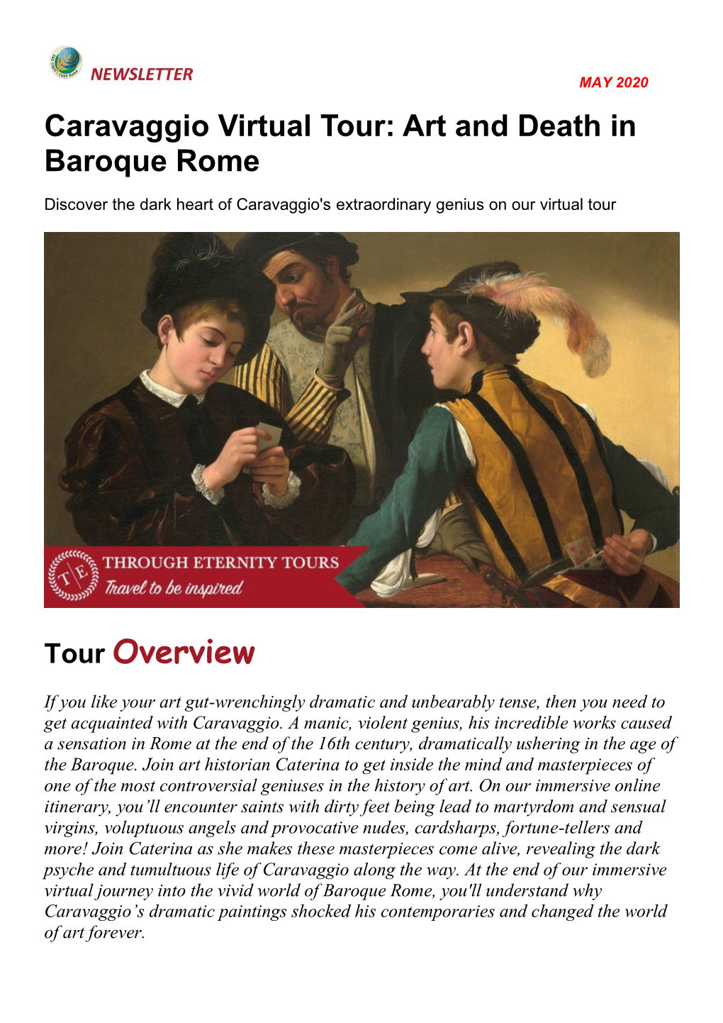 Caravaggio Virtual Tour: Art and Death in Baroque Rome