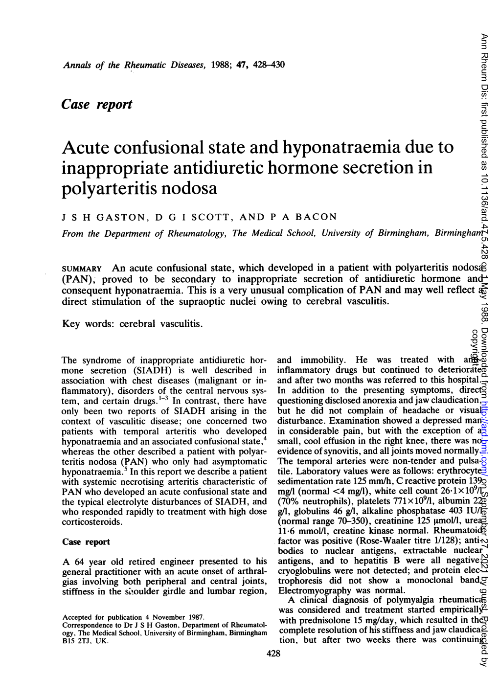 Polyarteritis Nodosa