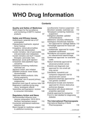 WHO Drug Information Vol