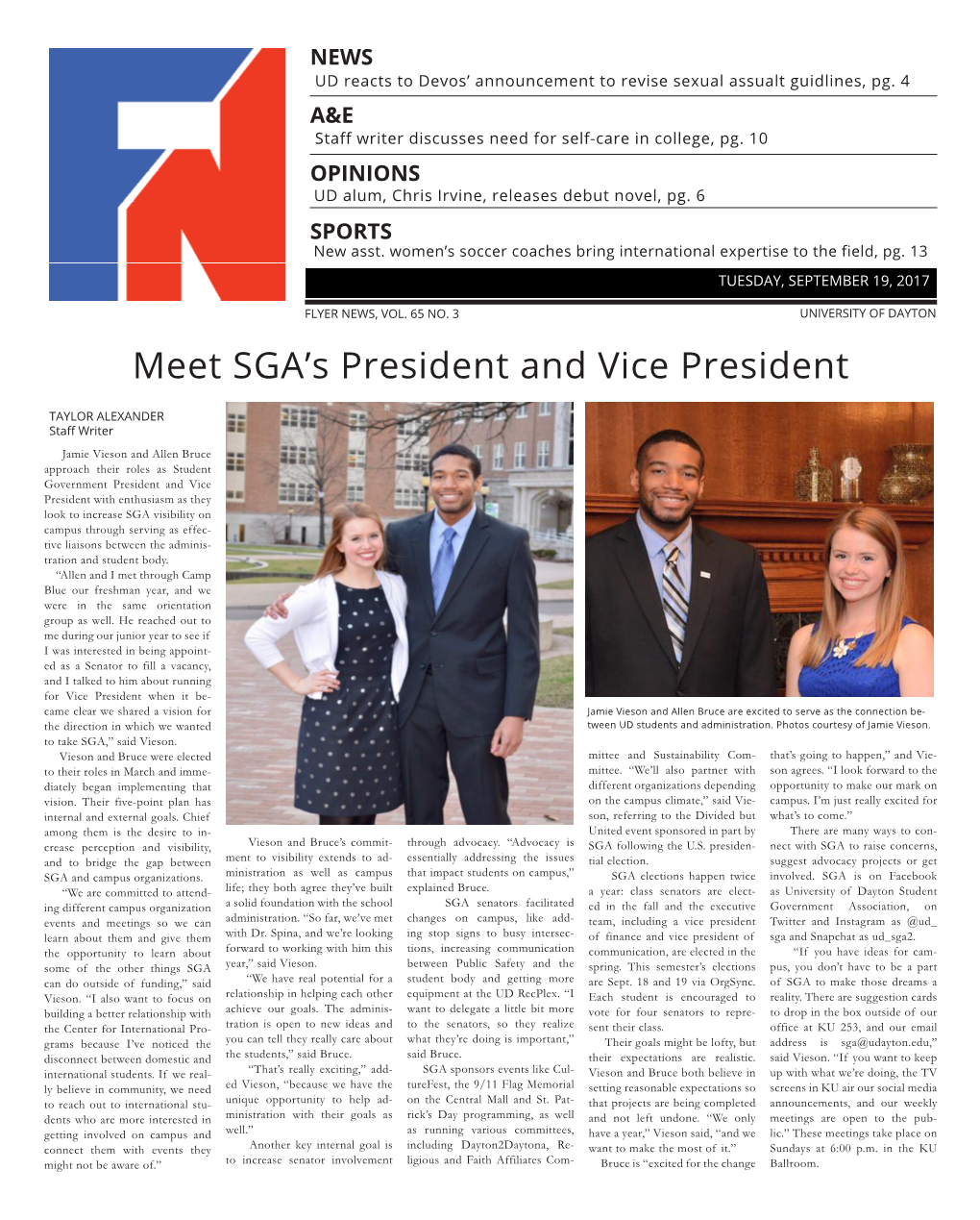 Meet SGA's President and Vice President