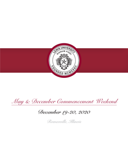 May & December Commencement Weekend