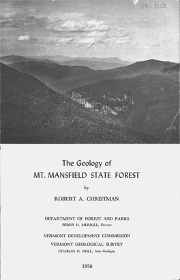 The Geology of MT. MANSFIELD STATE FOREST By