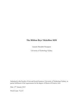 The Ribbon Boys' Rebellion 1830