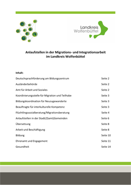 Und Integrationsarbeit Im Landkreis Wolfenbüttel