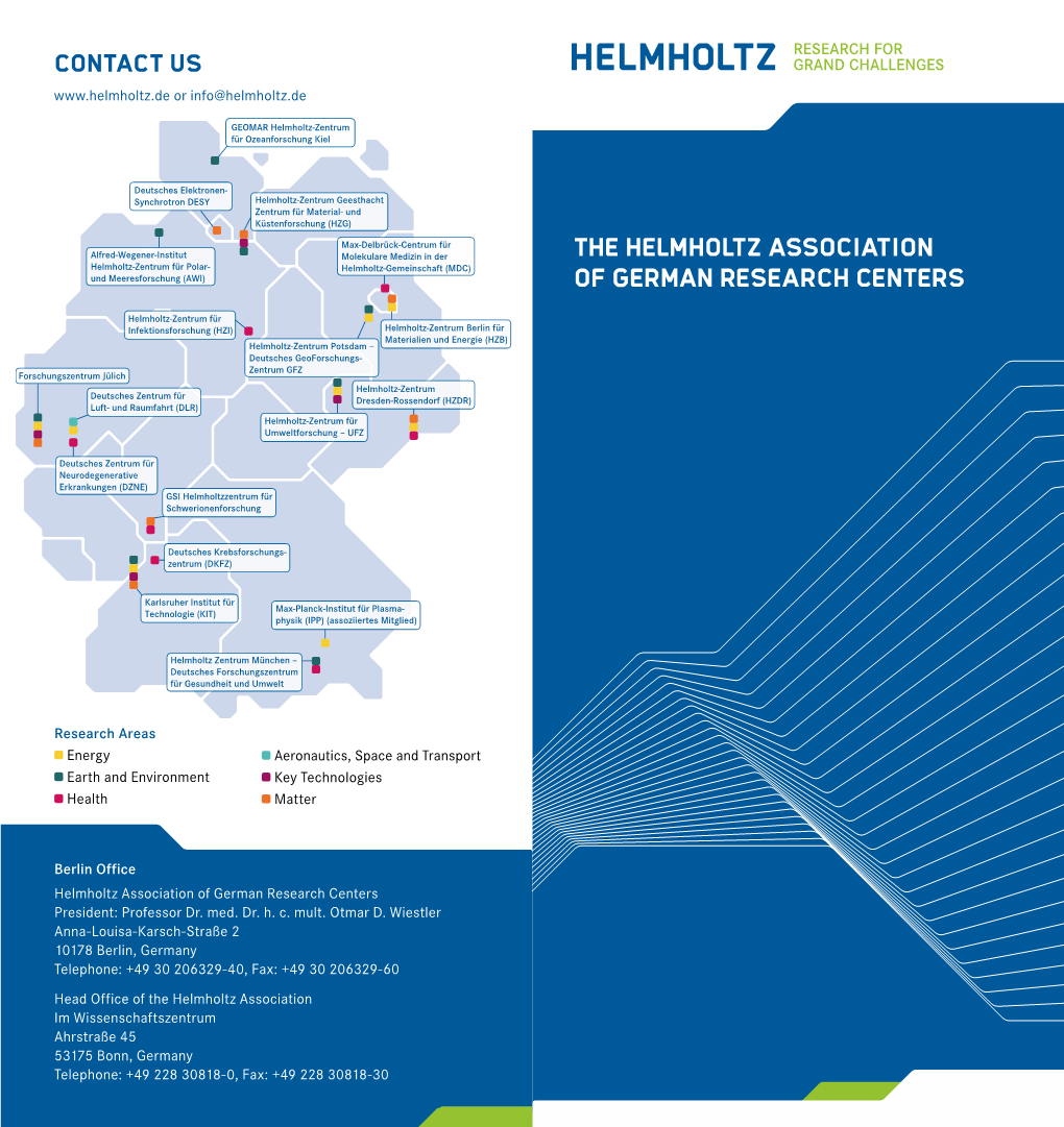 The Helmholtz Association of German Research Centers