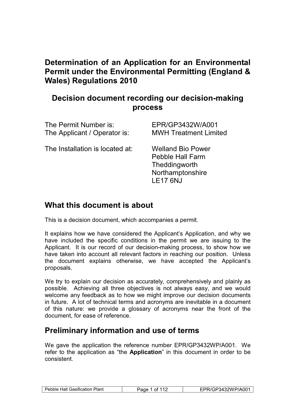 Decision Document Recording Our Decision-Making Process