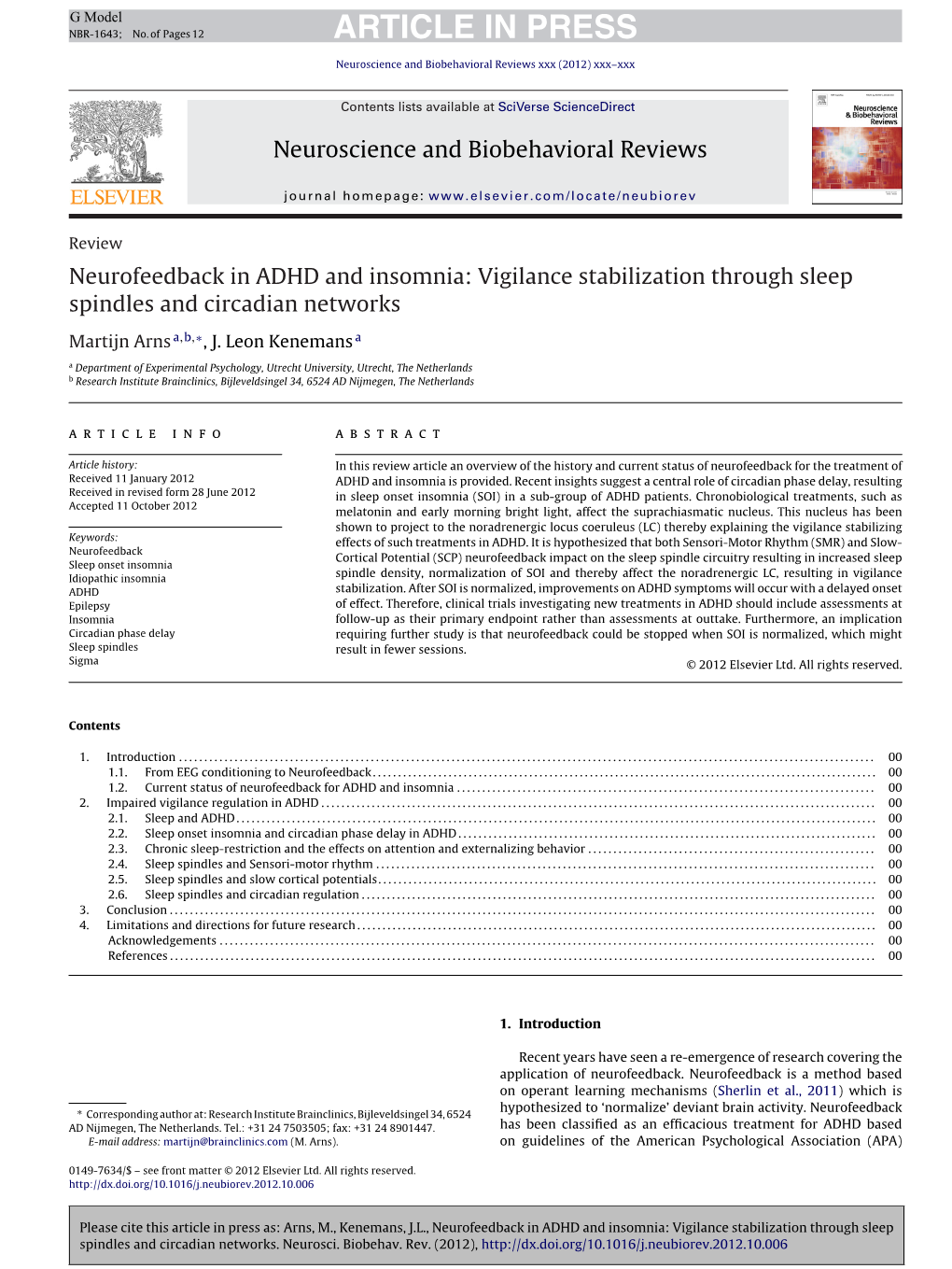 Neurofeedback in ADHD and Insomnia: Vigilance Stabilization Through Sleep Spindles and Circadian Networks