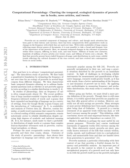 Arxiv:2107.04929V1 [Cs.CL] 10 Jul 2021 Rying High Degrees of Symbolic and Indexical Meaning Metaphoricity, and Their Dependence on Context [11]