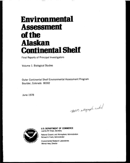 Environmental Assessment of the Alaskan Continental Shelf. Final