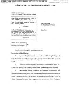 21. Affidavit of Mary Lee Jensvold Sworn