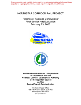 Northstar Corridor Rail Project
