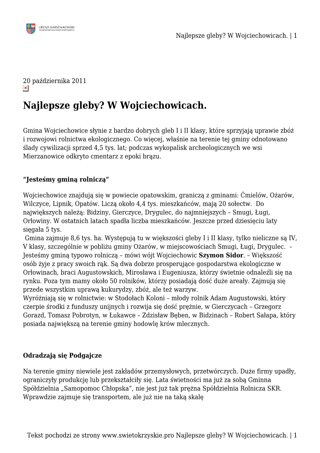 Najlepsze Gleby? W Wojciechowicach. | 1