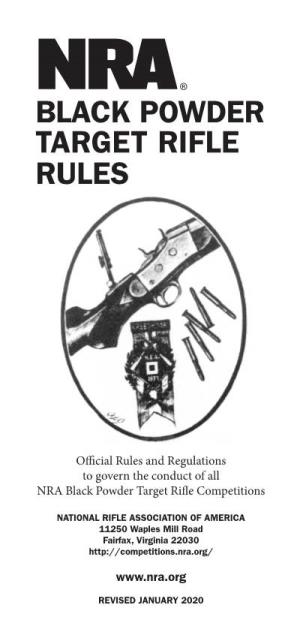 Black Powder Target Rifle Rules