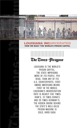 Louisiana Incarcerated How We Built the World’S Prison Capital