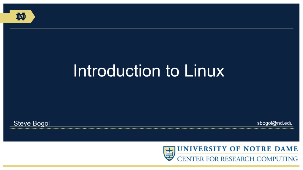 Introduction to Linux