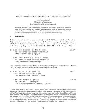 05. Verbal Vp-Modifiers in Samoan Verb Serialization