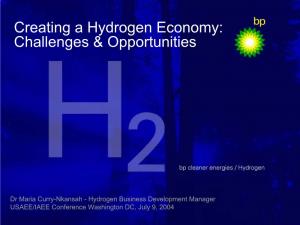 Creating a Hydrogen Economy: Challenges & Opportunities