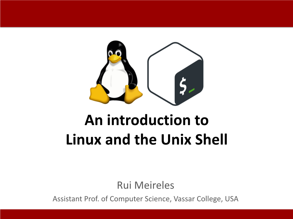 An Introduction to Linux and the Unix Shell