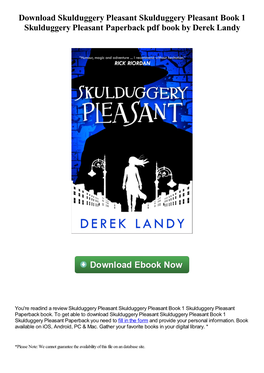 Download Skulduggery Pleasant Skulduggery Pleasant Book 1 Skulduggery Pleasant Paperback Pdf Book by Derek Landy