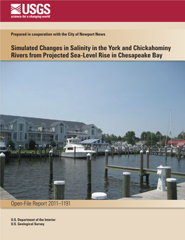 Simulated Changes in Salinity in the York and Chickahominy Rivers from Projected Sea-Level Rise in Chesapeake Bay