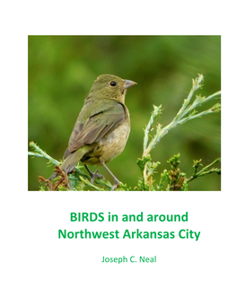 BIRDS in and Around Northwest Arkansas City