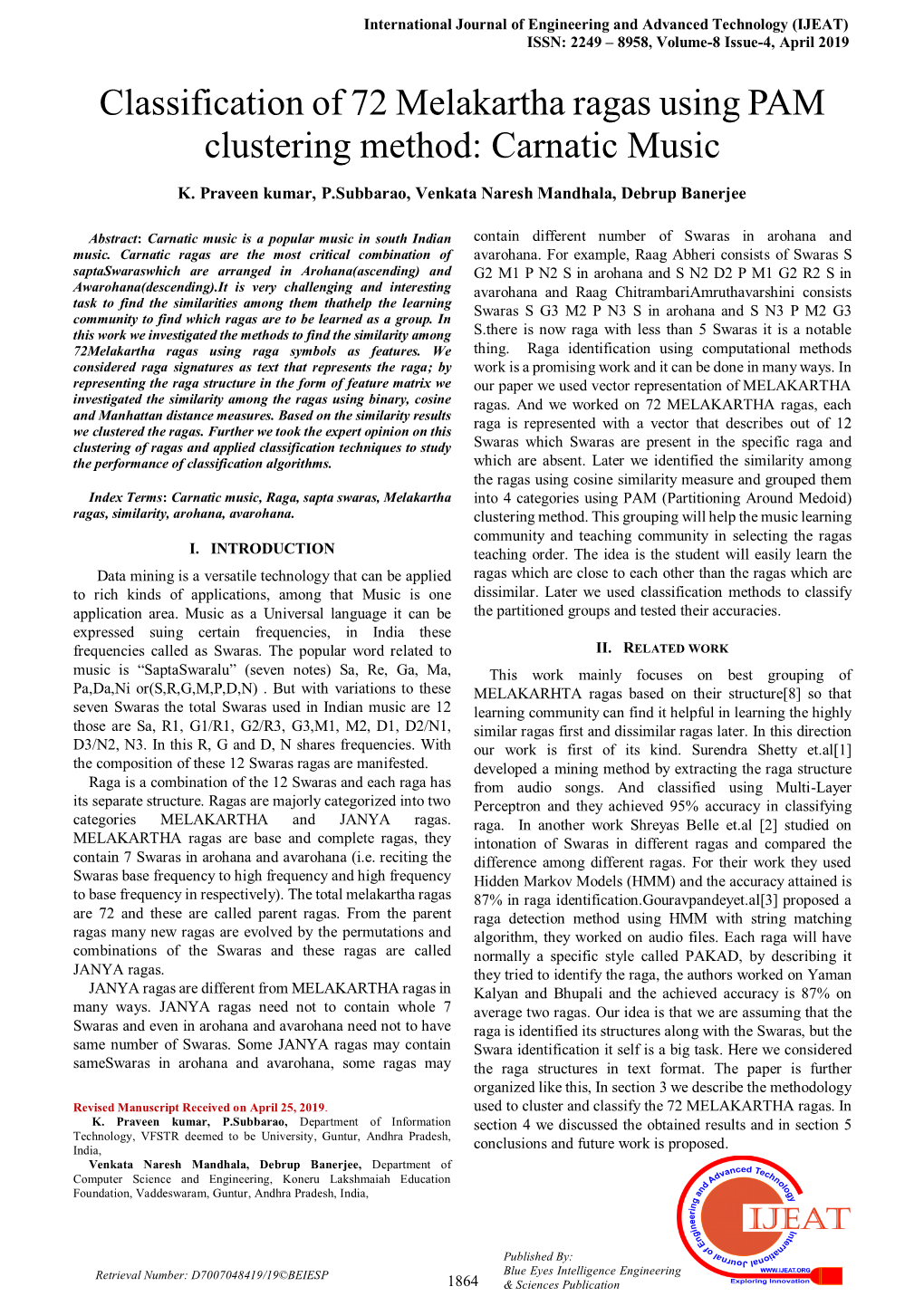 classification-of-72-melakartha-ragas-using-pam-clustering-method