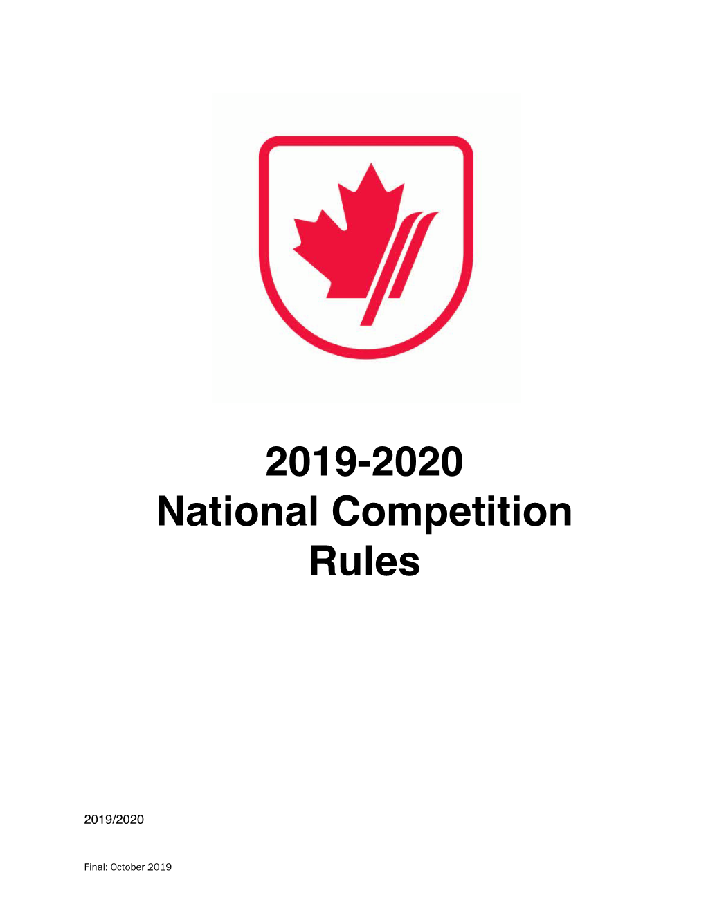 2019-2020 National Competition Rules
