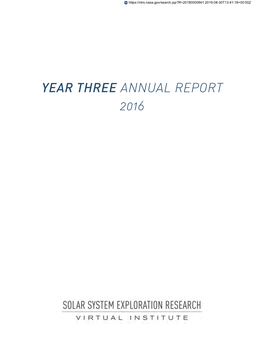 Year Three Annual Report 2016