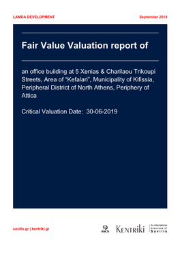 Fair Value Valuation Report Of