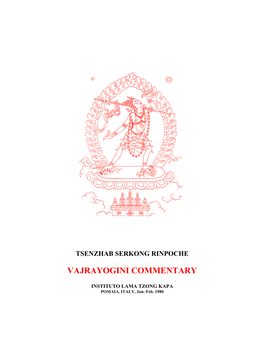 Vajrayogini Commentary